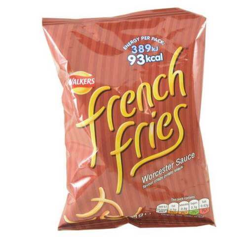 BEST BY APRIL 2026: Walkers Crisps French Fries Worcester Sauce 21g